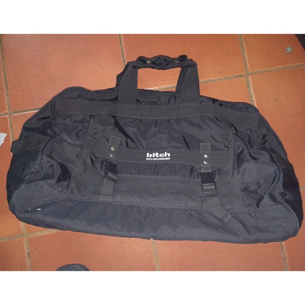 Rare vintage 90s 00s skate skating B*tch skateboards duffle bag huge
